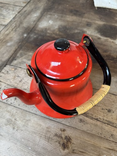 Vintage asahi japan red enamel - vintage,