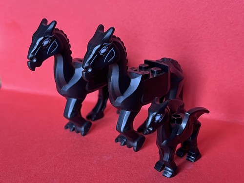 Lego black skeletal - horse, &