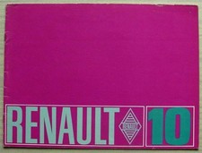 RENAULT 10 Car Sales Brochure c1968 DUTCH TEXT