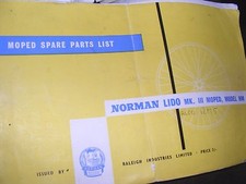NORMAN NIPPY MK. V MOPED, MODEL N M L SPARE PARTS LIST  (GENUINE MANUAL)