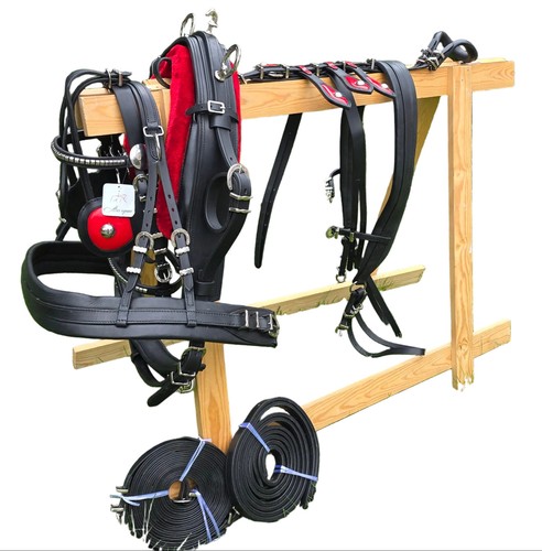 Leather tiedown driving cart - leather,