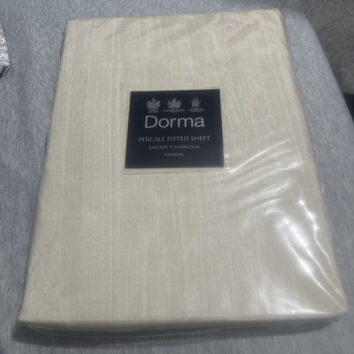 Dorma king percale fitted - king,