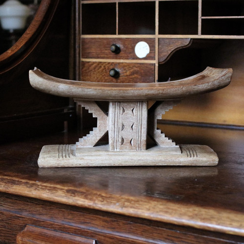 Vintage african ashanti stool - african,