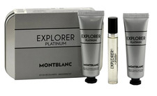 Montblanc Explorer Platinum Mens EDP Shower Gel Face Cream Gift Set