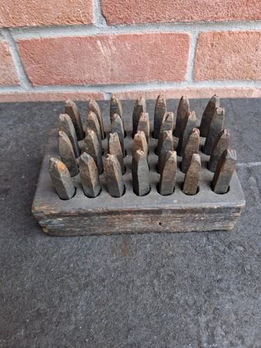 Metal letter punch - metal, set