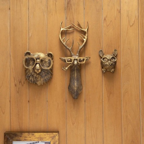 Animal heads wall decor - wall, faux