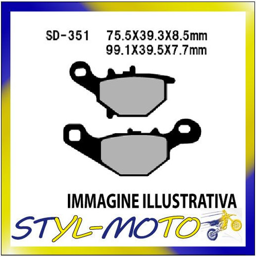 Front semi sintered brake pads - semi-sintered,