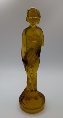 Art deco amber - glass, lady