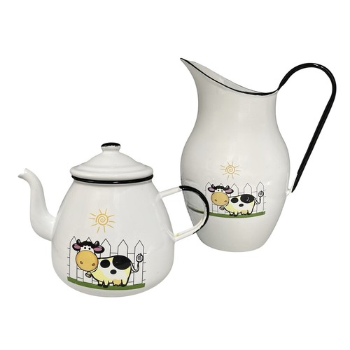Enamel pitcher jug - enamel, teapot