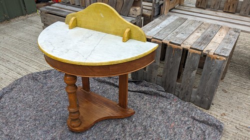 Antique wooden washstand with