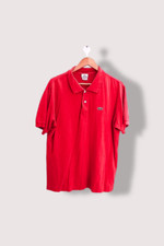 Vintage Lacoste red men's short sleeve polo shirt XL| SKU 2714| Made in Peru
