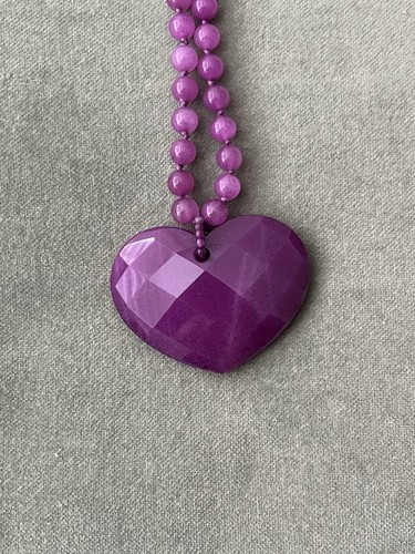 Lola rose purple heart pendant - heart,