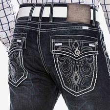 Cipo & Baxx ARMORIAL men's denim jeans thick seams CD324 all sizes New  