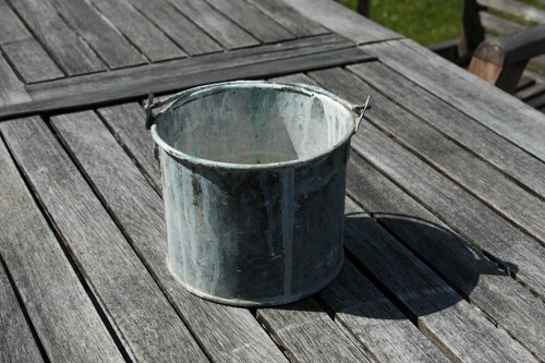 Vintage galvanised metal - vintage,