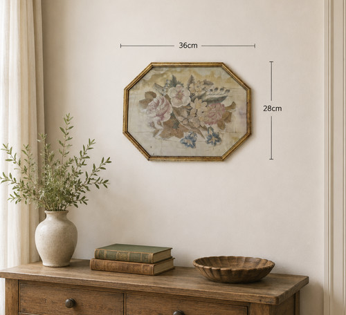 Antique floral silk - antique,