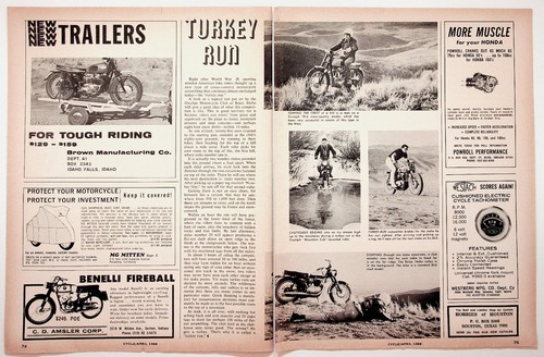 1966 motorcycle magazine page - motorcycle,