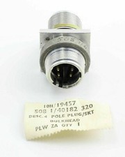 Bulkhead Plug Socket 4 Pole 10H/19457 508140182320 Radio RAF Vintage Aircraft