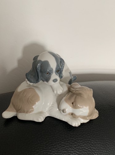 Nao lladro dog figurine - by,