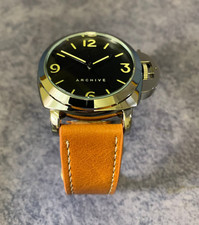 Italian Naval Homage Watch | Military Militare | 45mm | Tan Marina Leather strap
