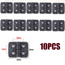 10X Small Hinges Plastic Black