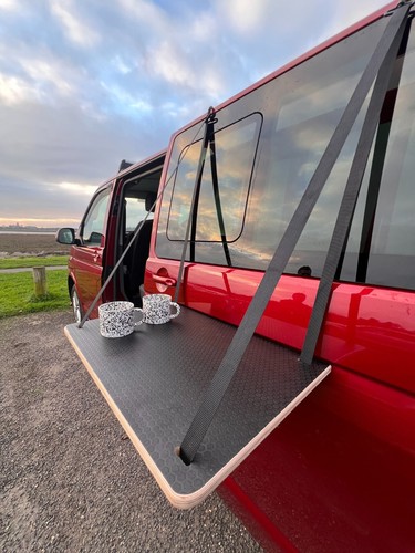 Campervan hanging table - table, black