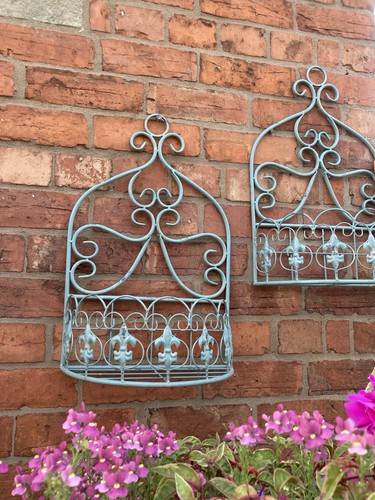 Pair small blue metal - pair, of