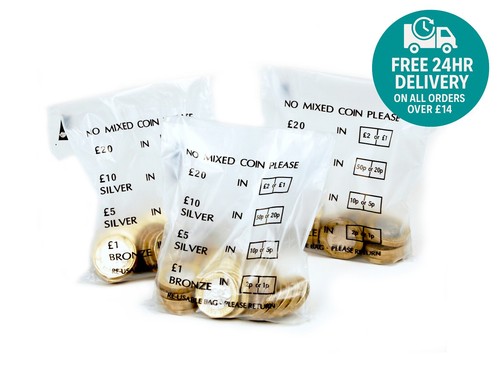 Plastic coin bags money - plastic,