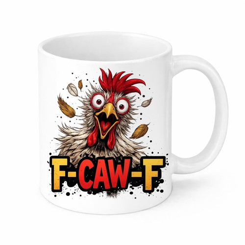 Funny chicken mug - mug, crew