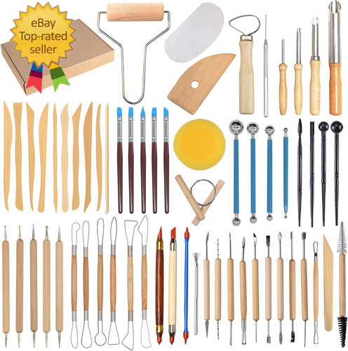 61pcs ceramic clay tools kit - clay,