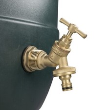 water butt/rain barrel/tank, brass outlet adaptor+bib tap (33mm hole)+PTFE TAPE