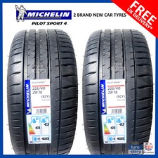 2X New 225 40 18 MICHELIN PILOT SPORT 4 92Y XL 225/40R18 2254018 (2 TYRES)