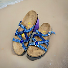 Tatami by Birkenstock Blue Strap with Blue Oval Stone Womens Size 8 Sandals