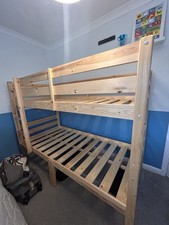 Solid Pine 3ft Single Bunk Bed
