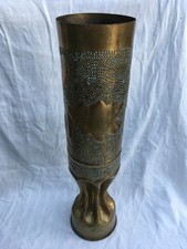 Large trench art wartime brass