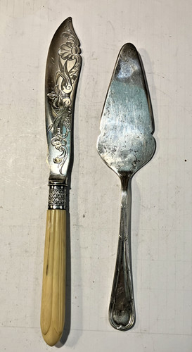 Antique silver plate fish - 2,