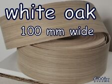 Iron-on Edging Preglued Real Wood Oak Veneer Edge Banding Tape 100 mm White Oak