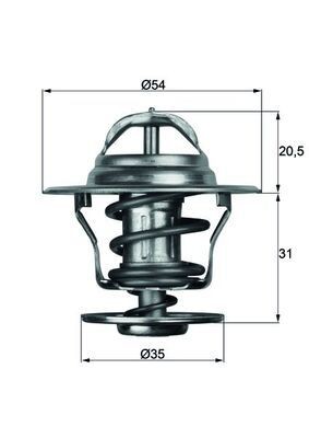 Thermostat coolant mahle tx - thermostat,,