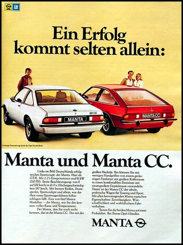 Opel manta and - opel, cc