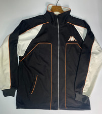 Vintage Kappa Jacket Retro Tracksuit Top Size Large Black Zip Up Men's Football
