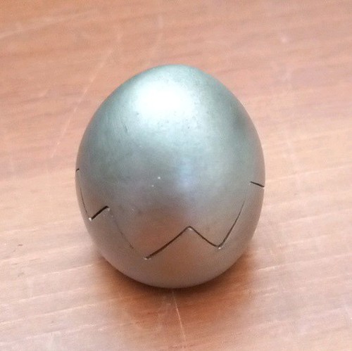 Vintage pewter egg wth - pewter, hidden