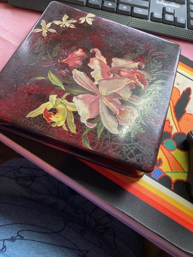 Vintage paper mache - mache, orchids
