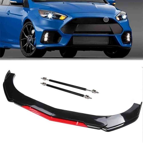 Black front bumper chin lip - black,