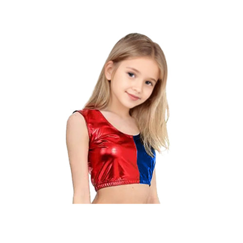 Girls harley quinn vest crop - girls,