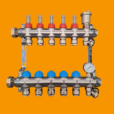 UNDERFLOOR HEATING MANIFOLDS 2 - 12 PORT, ISOLATION VALVES & EUROCONES (UFH)