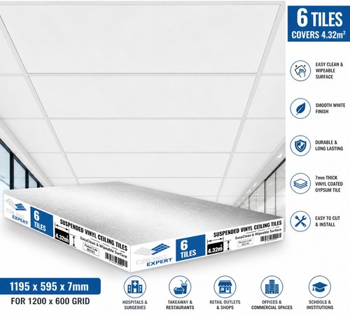 Suspended ceiling tiles 1195mm - ceiling,