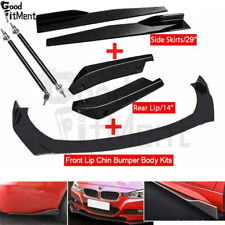 Front Rear Bumper Lip Spoiler+ Strut Rod + Side Skirt Splitter For 420i M4 X1 M3