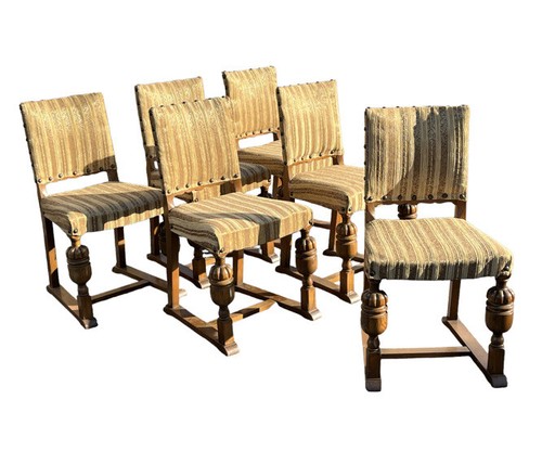 Set oak dining chairs - 6,