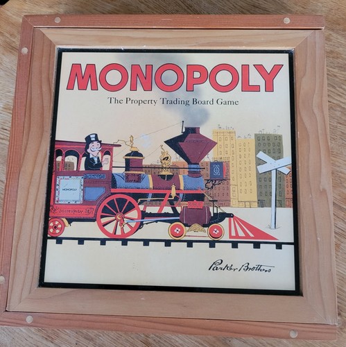 Wooden boxed monopoly - wooden, new