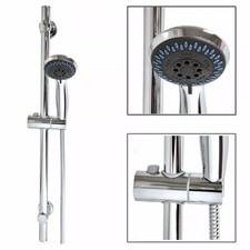 Slide Riser Rail .Head  and Hose Chrome Adjustable Brackets Set With Soap Dish