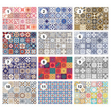 Traditional Tile Transfers Stickers Wall Vintage Victorian Moroccan Retro Mosaic